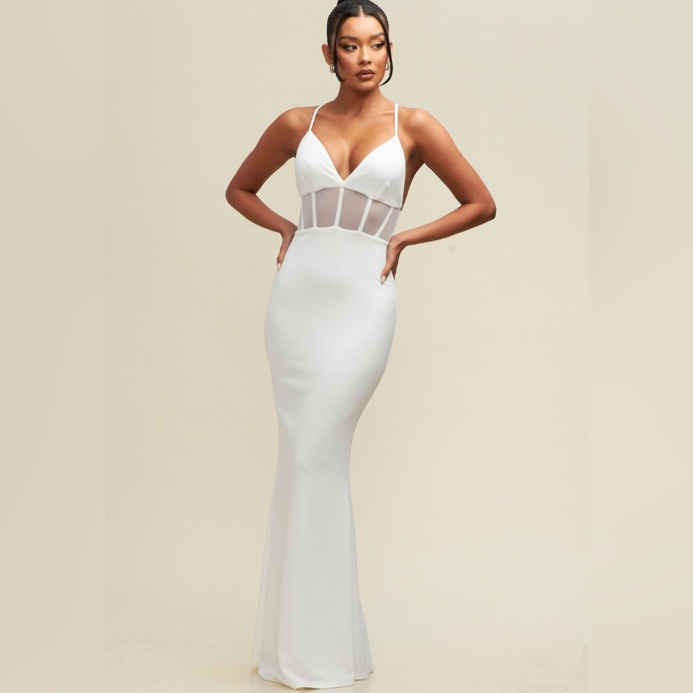 Elegant White Evening Gown